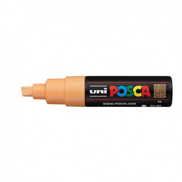 Posca Μαρκαδόρος PC-8K Χονδρός 8mm Πορτοκαλί Ανοιχτό