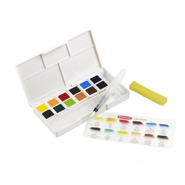 Derwent Travel Set με 12 Ταμπλέτες Inktense #01