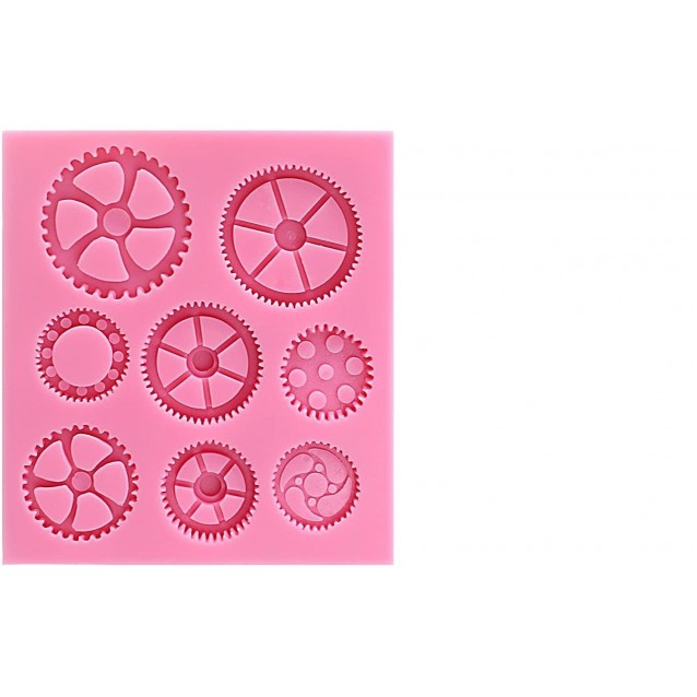 Craftistico Καλούπι Σιλικόνης 10,5x9,5x1,1cm Γρανάζια