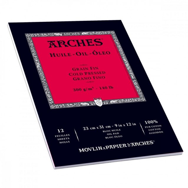 Arches Μπλοκ Λαδιού 300gr 23x31cm 12 φύλλων