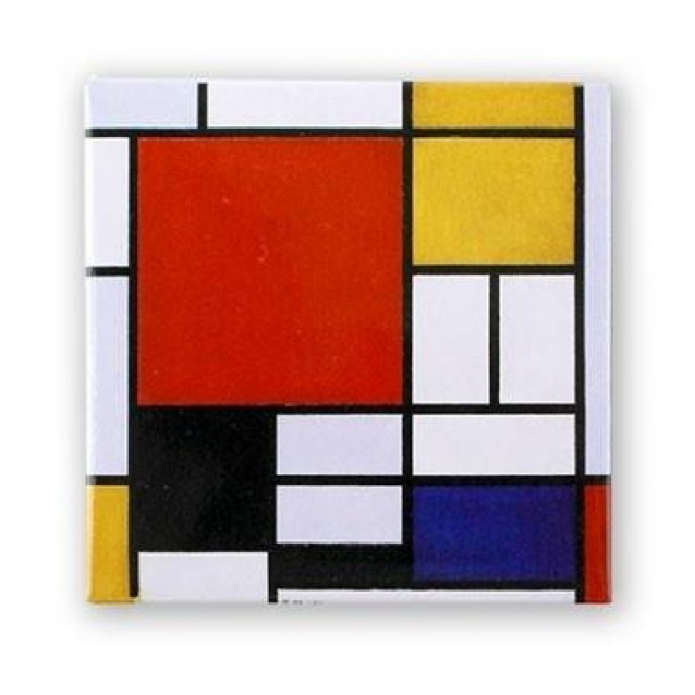 Μαγνητάκι Ψυγείου 6x6cm Mondrian 