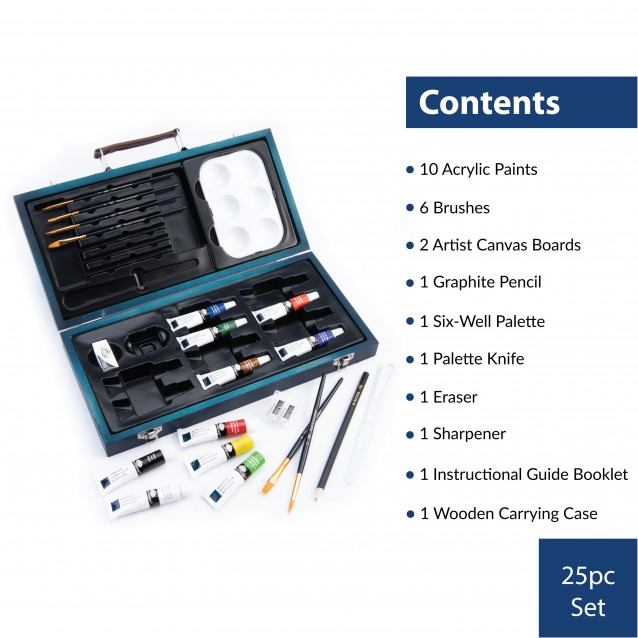 Royal & Langnickel Ξύλινο Βαλιτσάκι 25 τεμαχίων 