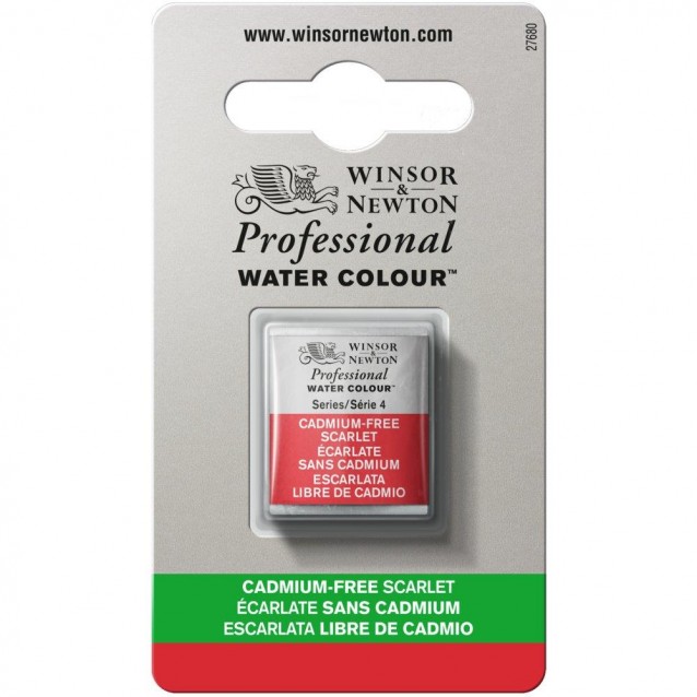 Winsor & Newton Half Pan Ακουαρέλας Professional 903 Cadmium Free Scarlet Series 4