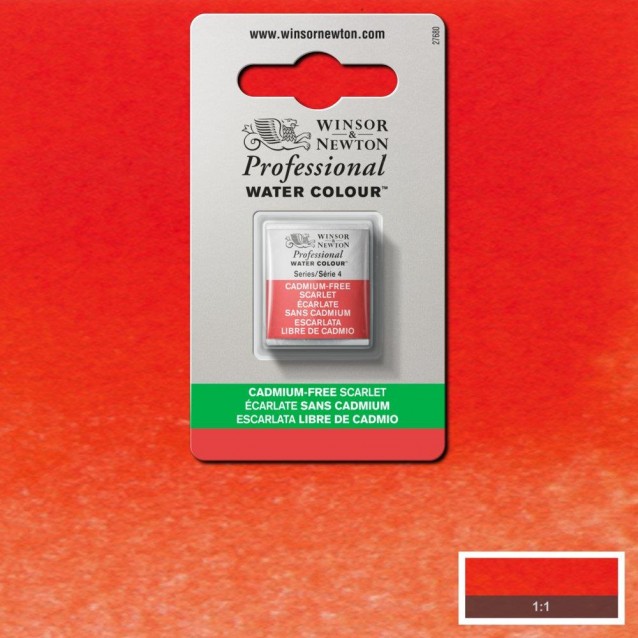 Winsor & Newton Half Pan Ακουαρέλας Professional 903 Cadmium Free Scarlet Series 4