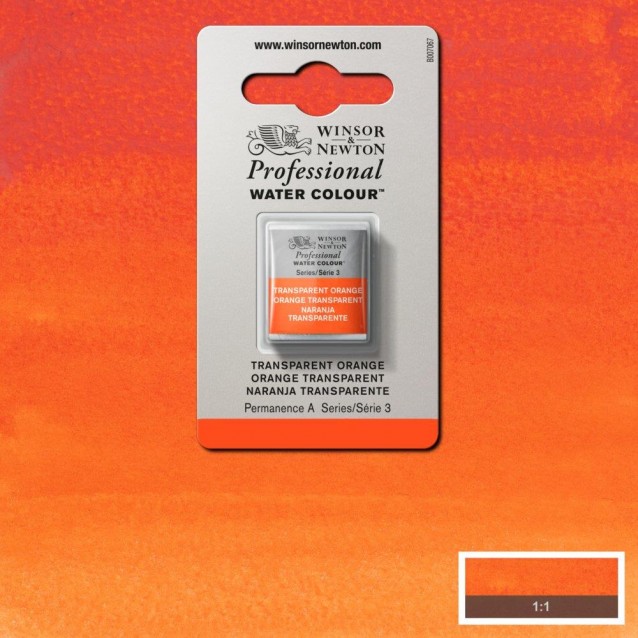 Winsor & Newton Half Pan Ακουαρέλας Professional 650 Transparent Orange Series 3