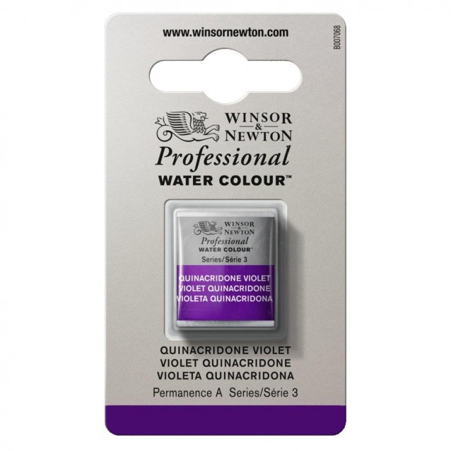 Winsor & Newton Half Pan Ακουαρέλας Professional 550 Quinacridone Violet Series 3