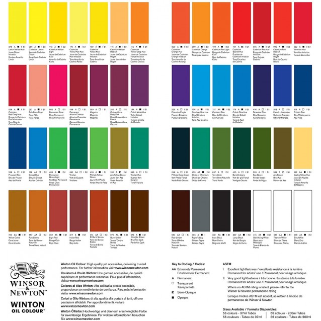 Winsor & Newton 37ml Winton Oil Cobalt Light Blue Hue