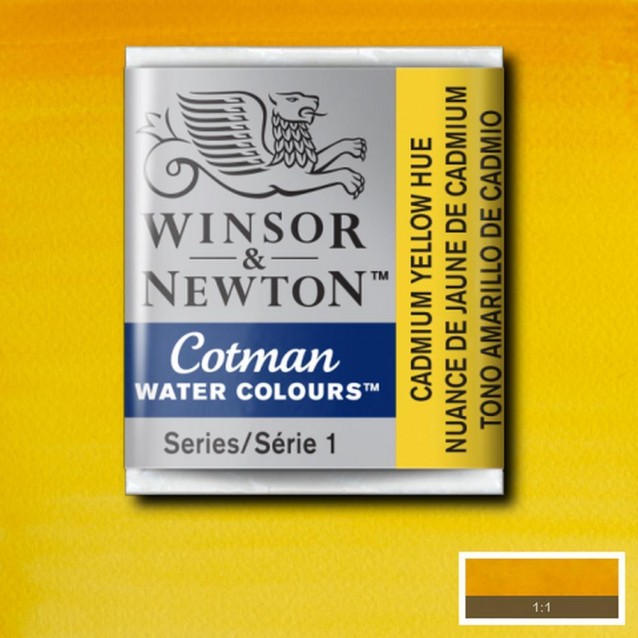 Winsor & Newton Half Pan Ακουαρέλας Cotman 109 Cadmium Yellow Hue Series 1