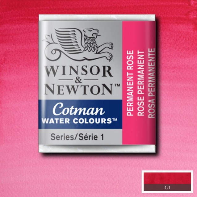 Winsor & Newton Half Pan Ακουαρέλας Cotman 502 Permanent Rose Series 1