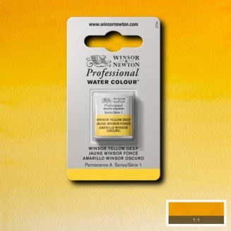Winsor & Newton Half Pan Ακουαρέλας Professional 731 Winsor Yellow Deep Series 1