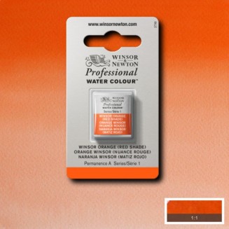 Winsor & Newton Half Pan Ακουαρέλας Professional 723 Winsor Orange (Red Shade) Series 1