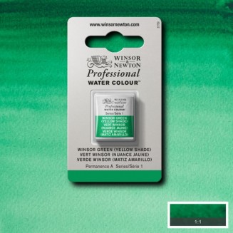 Winsor & Newton Half Pan Ακουαρέλας Professional 721 Winsor Green (Yellow Shade) Series 1