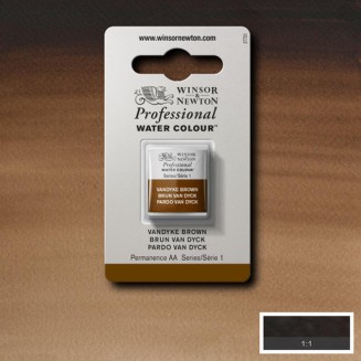 Winsor & Newton Half Pan Ακουαρέλας Professional 676 Van Dyke Brown Series 1