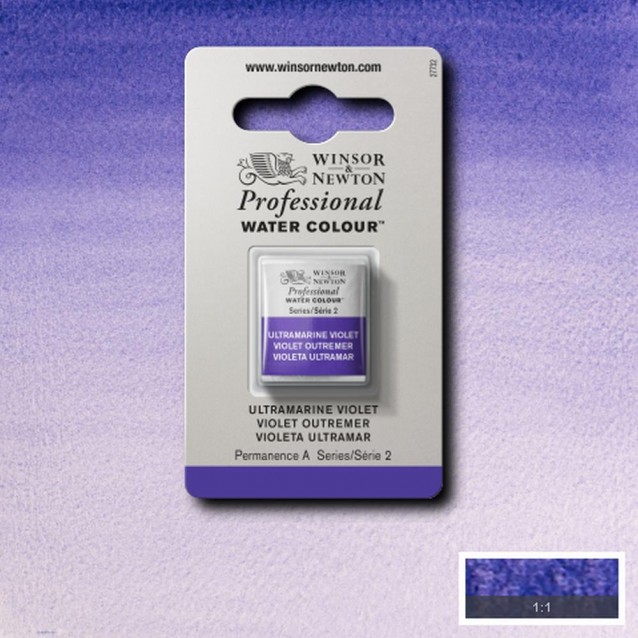 Winsor & Newton Half Pan Ακουαρέλας Professional 672 Ultramarine Violet Series 2