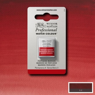 Winsor & Newton Half Pan Ακουαρέλας Professional 507 Perylene Maroon Series 3