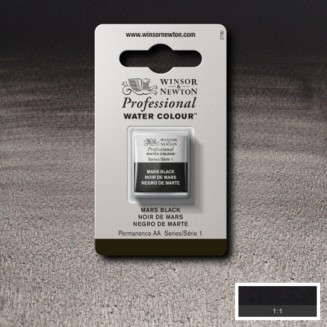 Winsor & Newton Half Pan Ακουαρέλας Professional 386 Mars Black Series 1