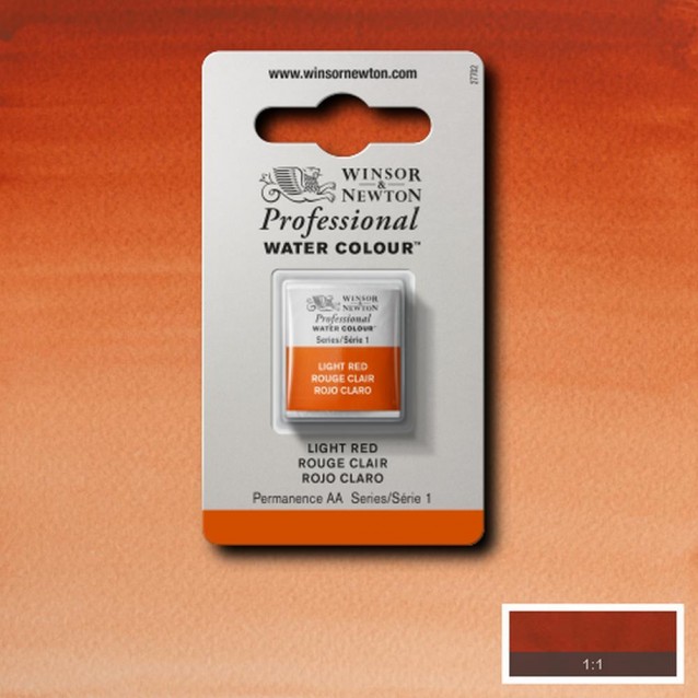 Winsor & Newton Half Pan Ακουαρέλας Professional 362 Light Red Series 1