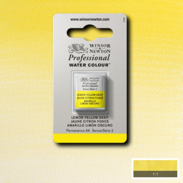 Winsor & Newton Half Pan Ακουαρέλας Professional 348 Lemon Yellow Deep Series 2