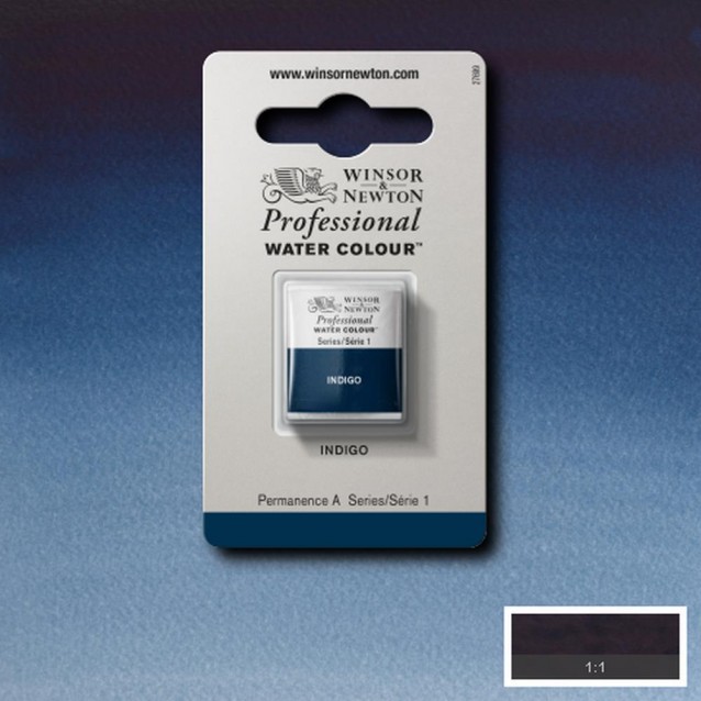 Winsor & Newton Half Pan Ακουαρέλας Professional 322 Indigo Series 1