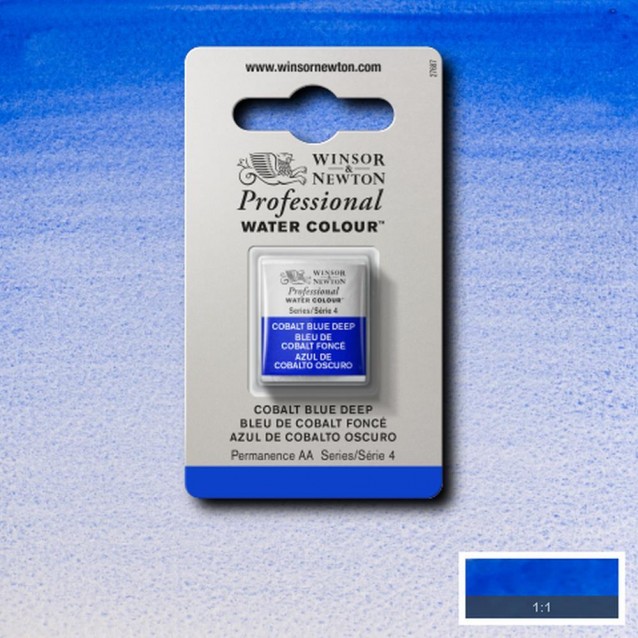 Winsor & Newton Half Pan Ακουαρέλας Professional 180 Cobalt Blue Deep Series 4