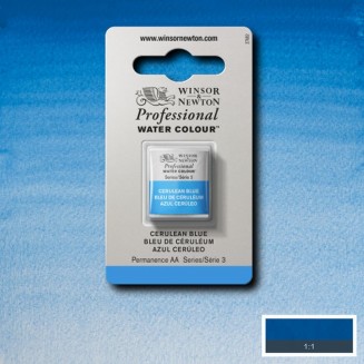 Winsor & Newton Half Pan Ακουαρέλας Professional 137 Cerulean Blue Series 3