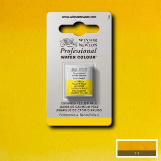 Winsor & Newton Half Pan Ακουαρέλας Professional 118 Cadmium Yellow Pale Series 4
