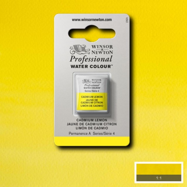 Winsor & Newton Half Pan Ακουαρέλας Professional 086 Cadmium Lemon Series 4