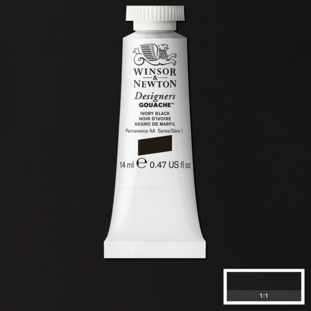 Winsor & Newton 14ml Τέμπερα Designers Ivory Black Serie 1