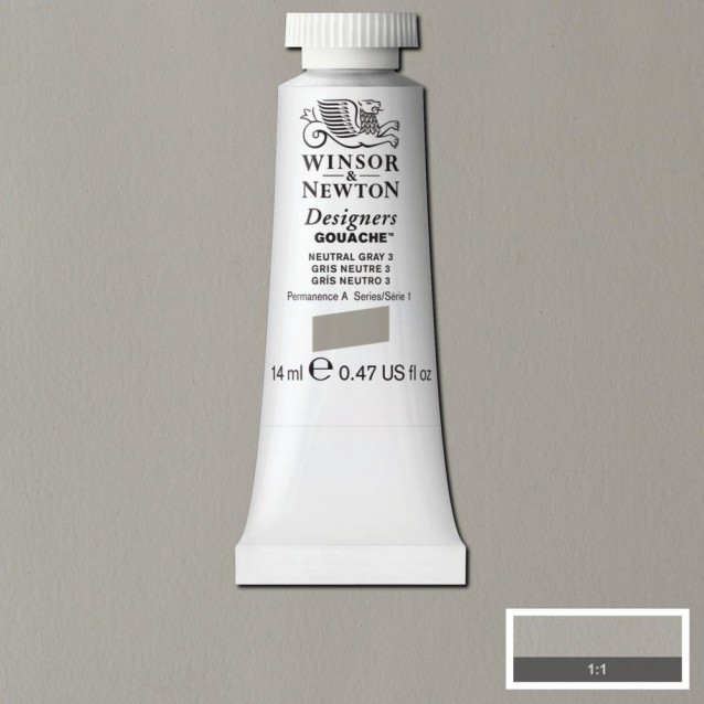 Winsor & Newton 14ml Τέμπερα Designers Neutral Grey No3 Serie 1