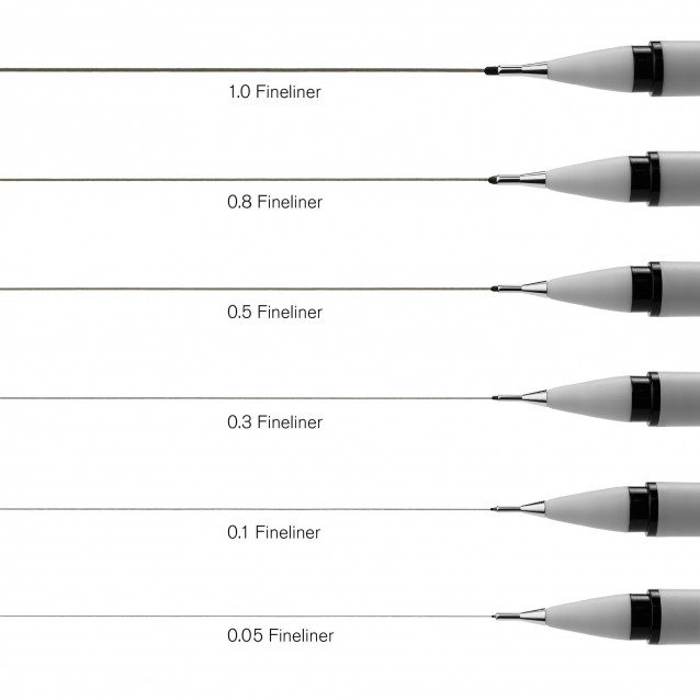 Winsor & Newton Μαύρο Μαρκαδοράκι Fineliner 0.1