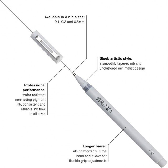 Winsor & Newton Cool Grey Μαρκαδοράκι Fineliner 0.3