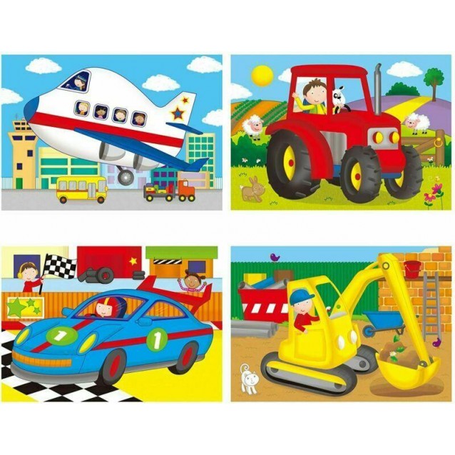 Galt Παζλ Οχήματα 4,6,8,12 κομμάτια