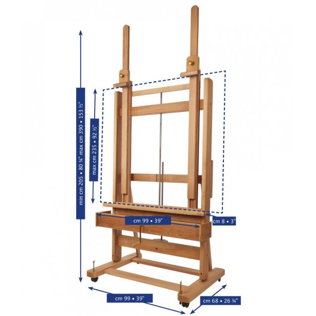 Mabef Ηλεκτρικό Καβαλέτο Studio με Διπλό Ιστό με Διακόπτη και Τηλεχειριστήριο