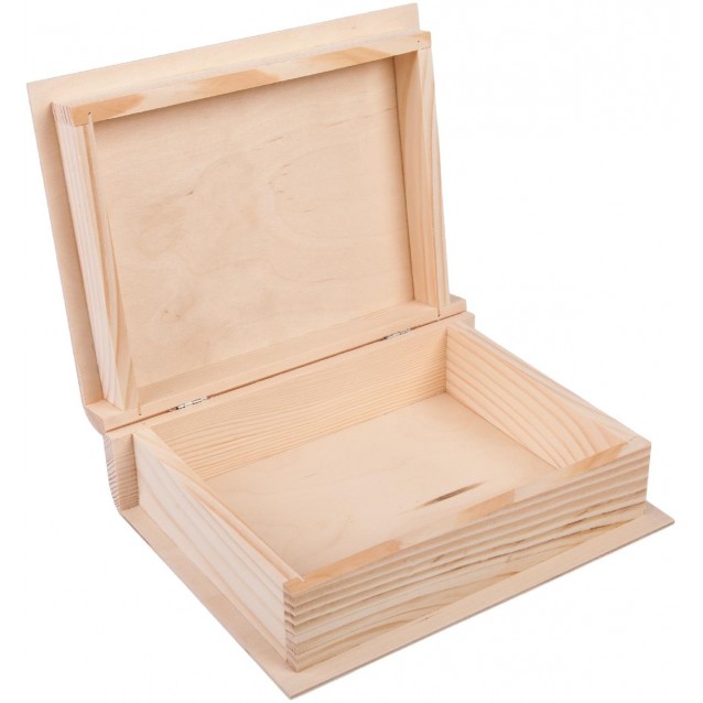 Ξύλινο Κουτί-Βιβλίο Χονδρό 24x19x7,5cm (ΜXΠXΥ)