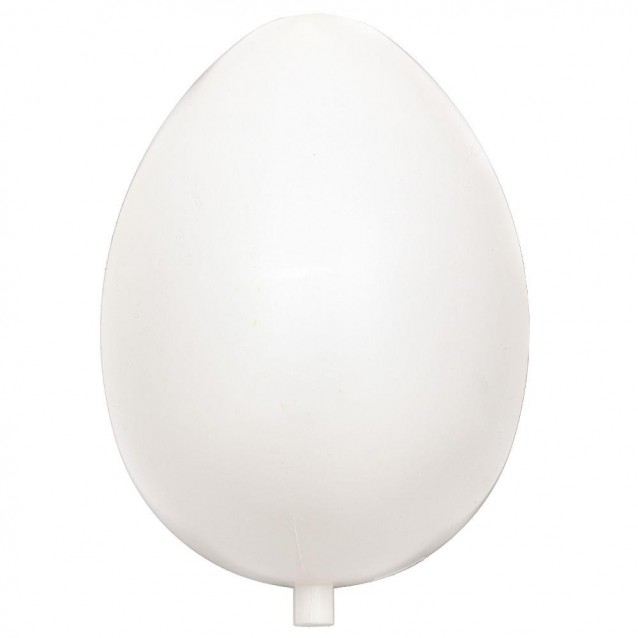 Πλαστικό Αυγό 10cm Λευκό με Τρύπα