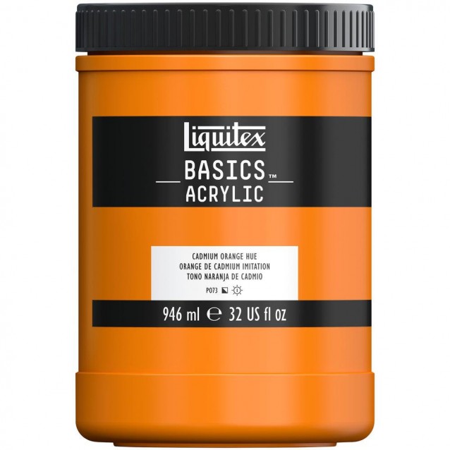 Liquitex Basics 946ml Acrylic 720 Cadmium Orange Hue Series 1