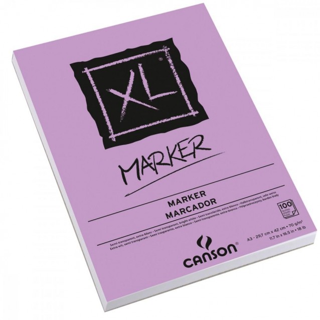 Canson Μπλοκ XL Marker 70gr A3 (29,7x42cm) 100 Φύλλων