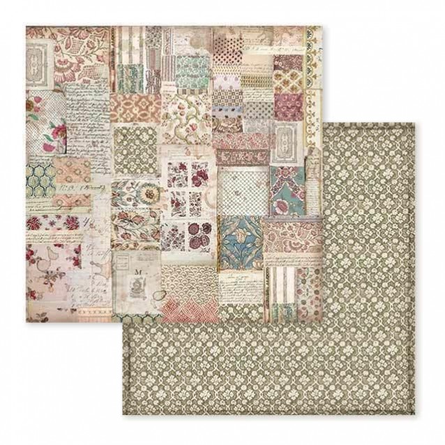 Stamperia Χαρτί Scrapbooking 30,5x30,5cm Διπλής Όψης Spring Botanic Patchwork