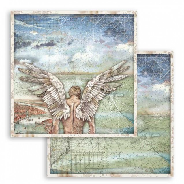 Stamperia Χαρτί Scrapbooking 30,5x30,5cm Διπλής Όψης Man with Wings