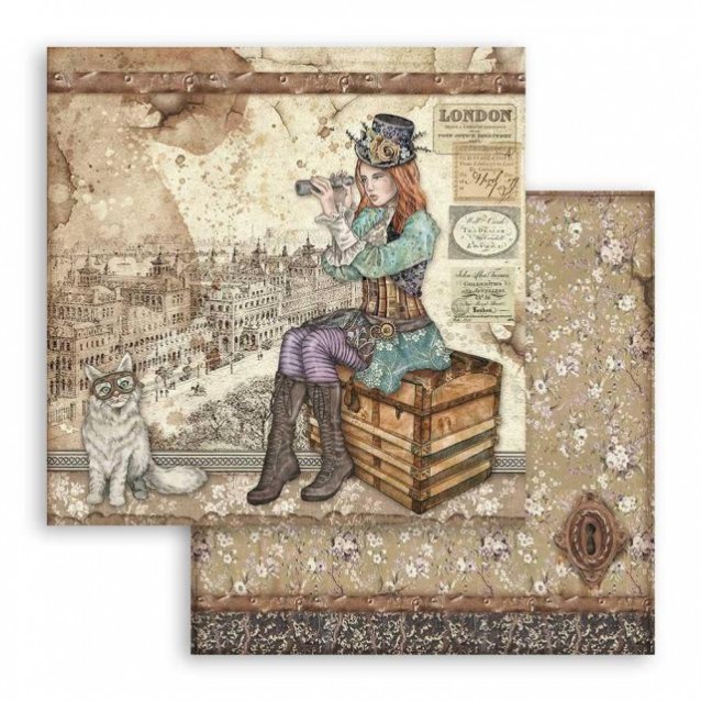 Stamperia Χαρτί Scrapbooking 30,5x30,5cm Διπλής Όψης London Lady