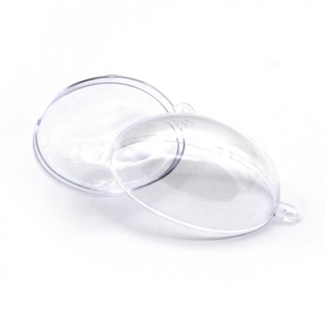 Διάφανο Πλαστικό Αποσπώμενο Αυγό 6.5x4.5cm
