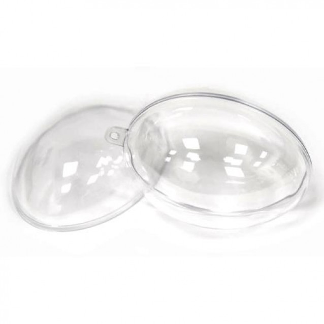 Διάφανο Πλαστικό Αποσπώμενο Αυγό 12x8.8cm