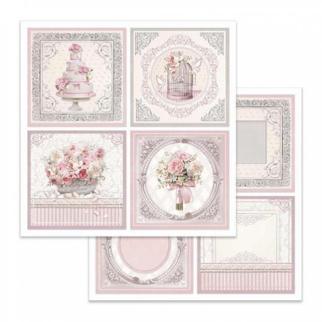 Stamperia Χαρτί Scrapbooking 30,5x30,5cm Διπλής Όψης Cards Wedding