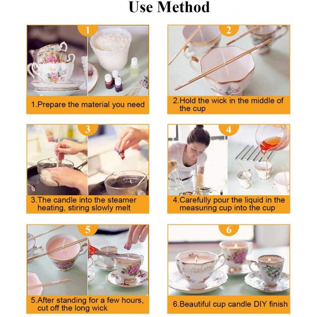 10 Κερωμένα Φυτίλια 15cm με Βάση (για Κερί Διαμέτρου έως 8-9 cm)