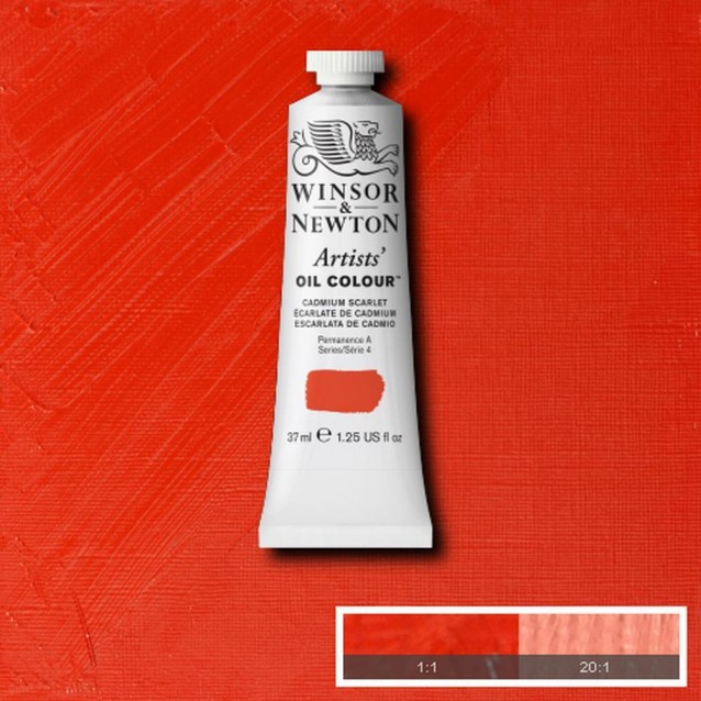 Winsor & Newton 37ml Artists Oil Series 4 Cadmium Scarlet