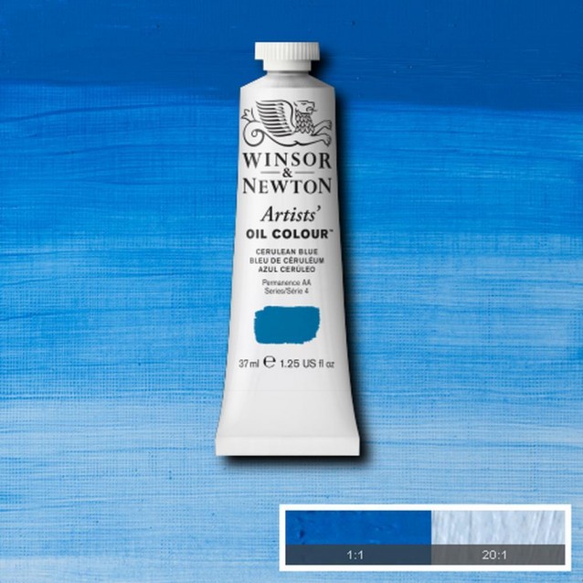 Winsor And Newton 37ml Artists Oil Series 4 Cerulean Blue