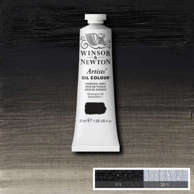 Winsor & Newton 37ml Artists Oil Series 1 Charcoal Grey