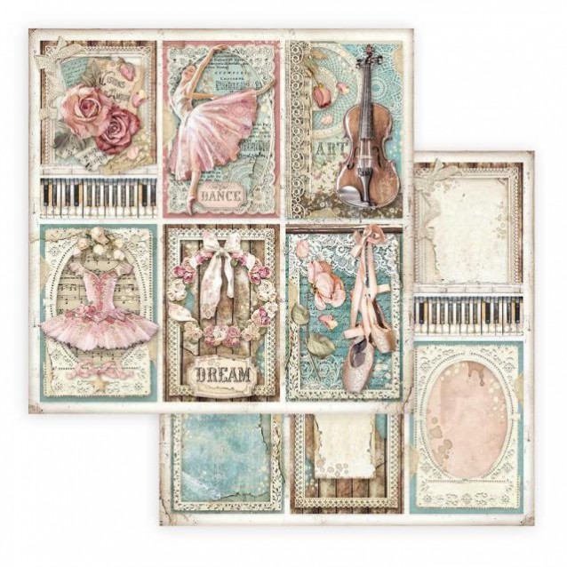 Stamperia Χαρτί Scrapbooking 30,5x30,5cm Διπλής Όψης Cards