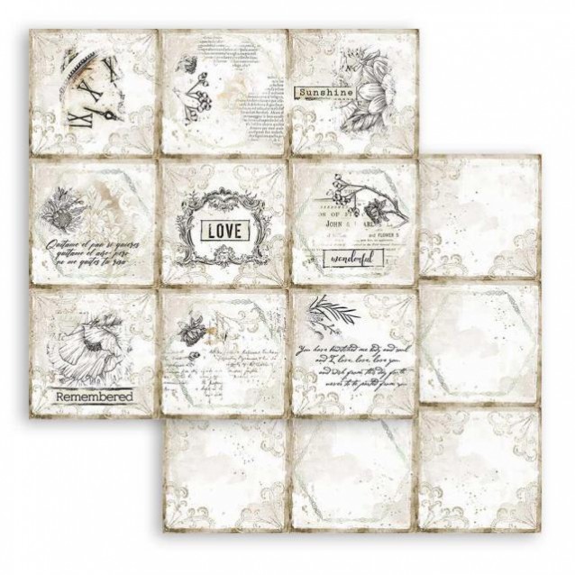 Stamperia Χαρτί Scrapbooking 30,5x30,5cm Διπλής Όψης Cards