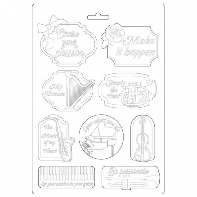 Stamperia Φόρμα Πηλού A4 Music and tag